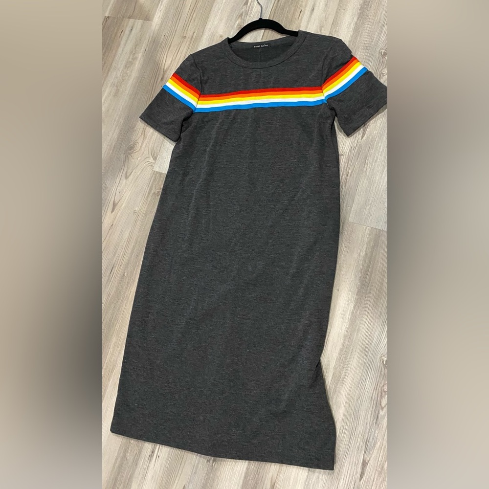Sweet Claire rainbow casual dress, size Medium.